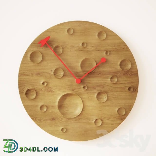 Other decorative objects - Around the Moon in 60 Minutes - The Wall clock