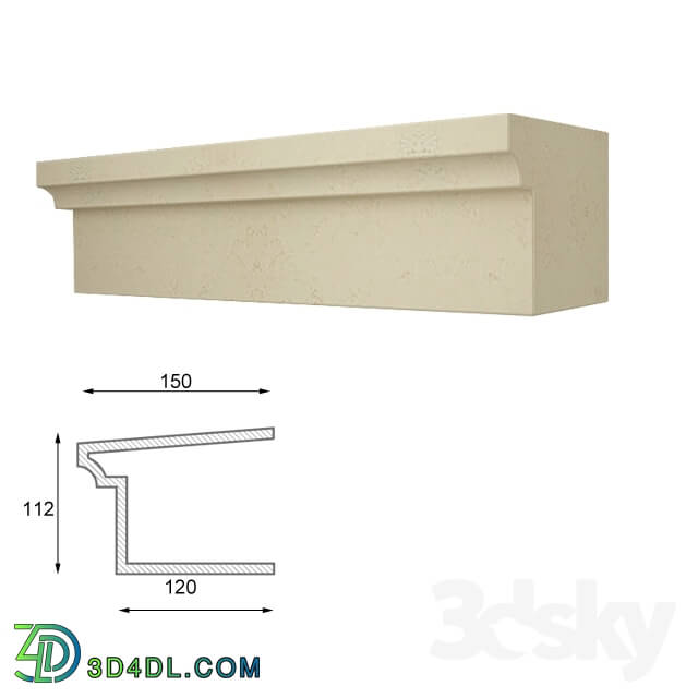 Decorative plaster - windowsill