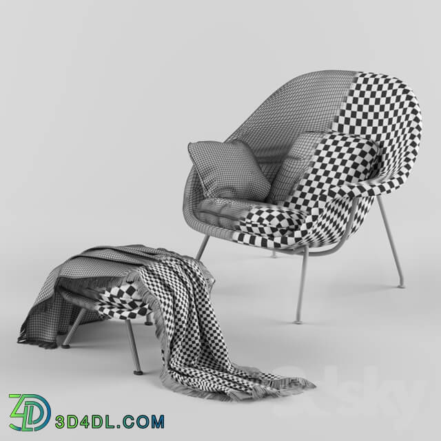 Arm chair - Chair Womb Chair and Ottoman