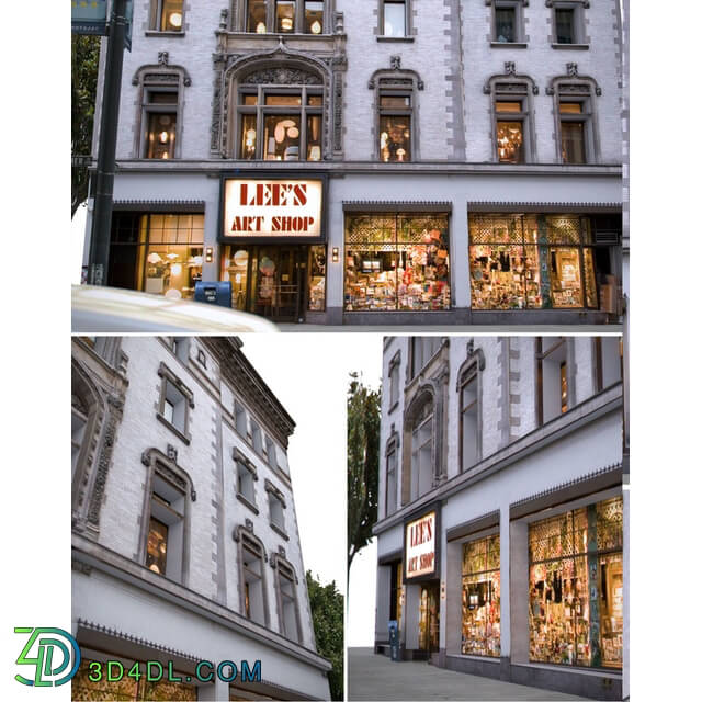 Building - Facade for the background Vol_ 6 Shop and street