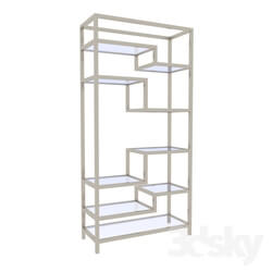 Wardrobe _ Display cabinets - Modern Furniture Stainless Steel Five5 Layers Bookshelf 