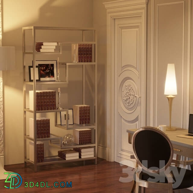 Wardrobe _ Display cabinets - Modern Furniture Stainless Steel Five5 Layers Bookshelf