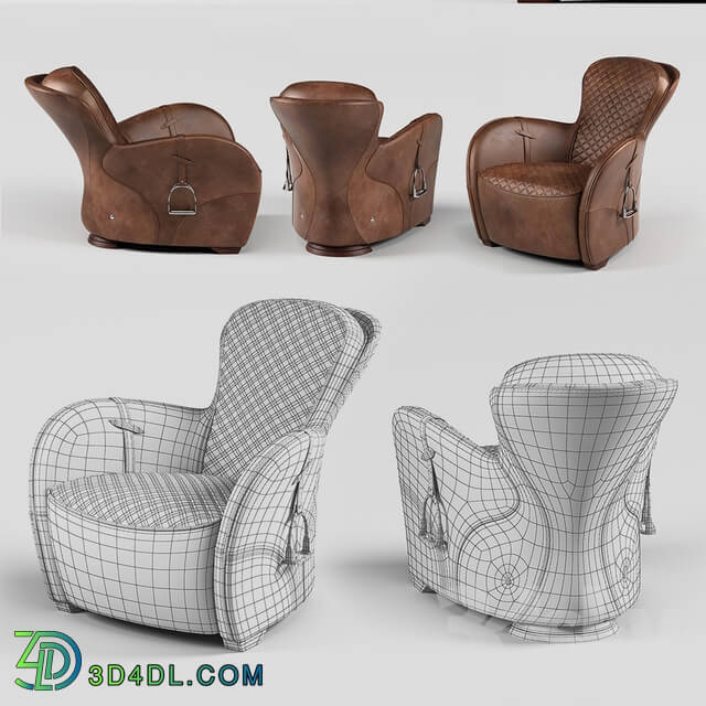 Arm chair - OM Chair with stirrups_ Saddle Easy Chair