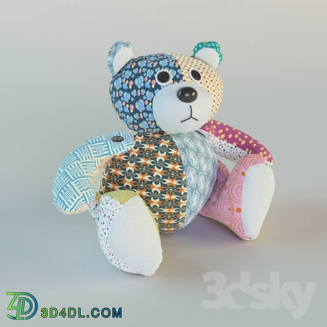 Toy - colorful teddy bear