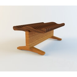 Other architectural elements - wave bench 