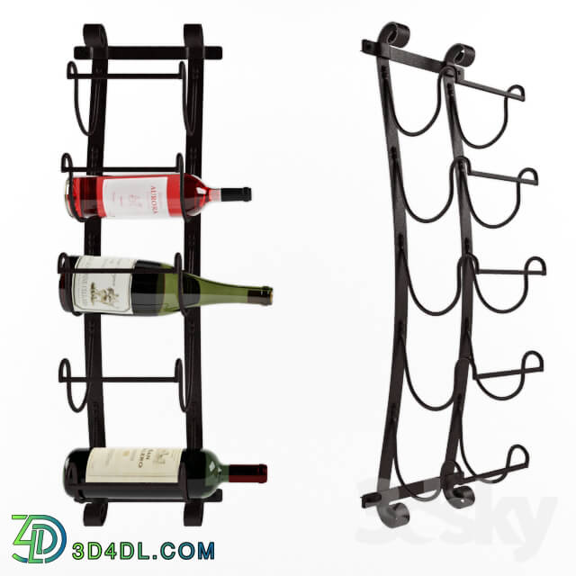 Other decorative objects - Bondville 5 Bottle Wall Mounted Wine Rack By Andover Mills