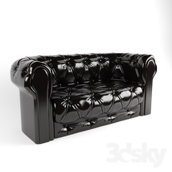 Sofa - chesterfild black 