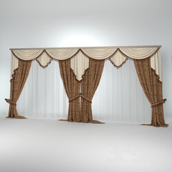 Curtain - Curtains in a classic style with lambrequins 