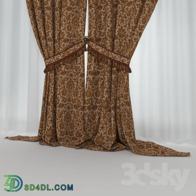 Curtain - Curtains in a classic style with lambrequins