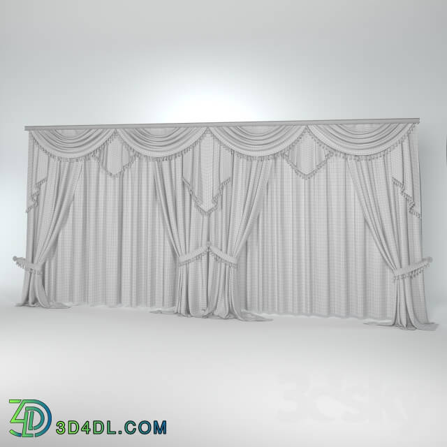 Curtain - Curtains in a classic style with lambrequins