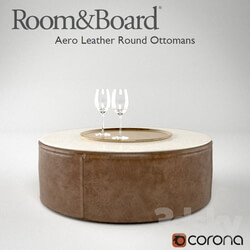 Table - Aero Leather Round Ottomans 