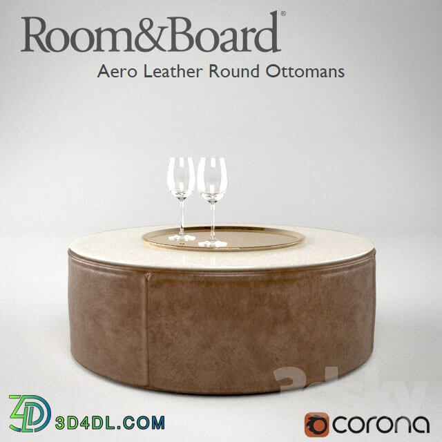 Table - Aero Leather Round Ottomans