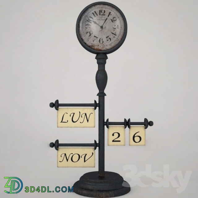 Other decorative objects - Clock with calendar