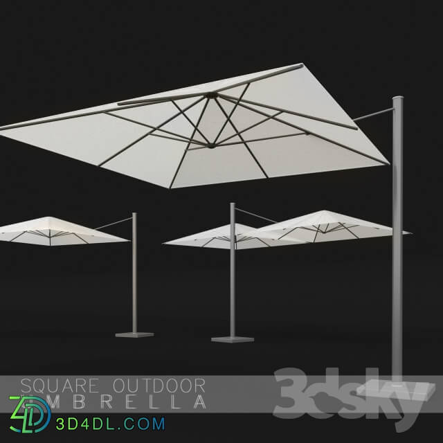 Other architectural elements - Square Umbrellas simple double