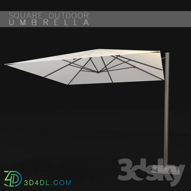 Other architectural elements - Square Umbrellas simple double