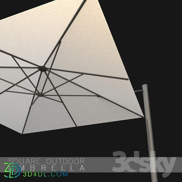 Other architectural elements - Square Umbrellas simple double