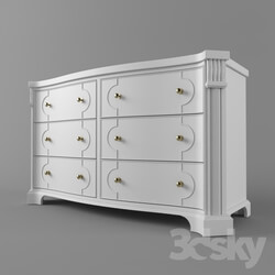 Sideboard _ Chest of drawer - Charleston Regency-Island House Dresser in Ropemaker__39_s White 