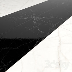 Stone - The texture of black and white marble floor 
