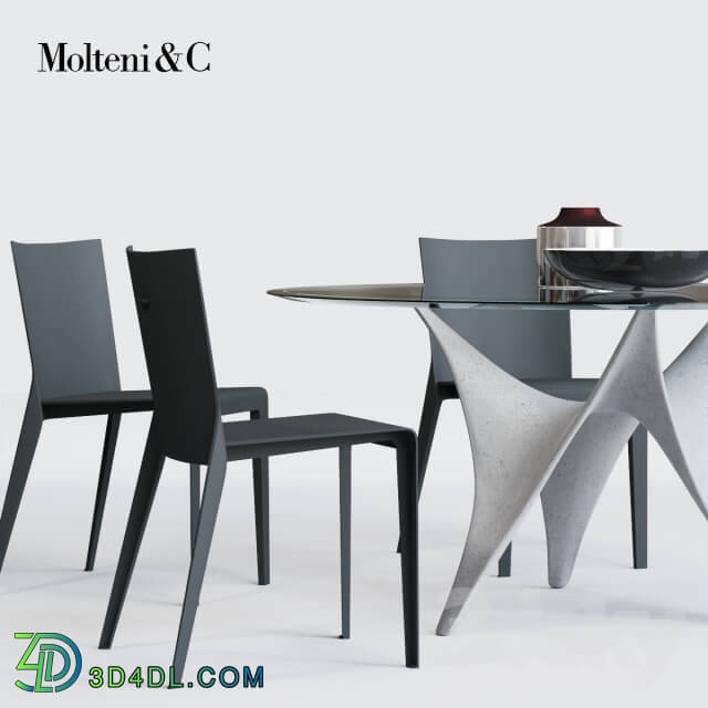 Table _ Chair - Molteni Alfa Chair and ARC Table
