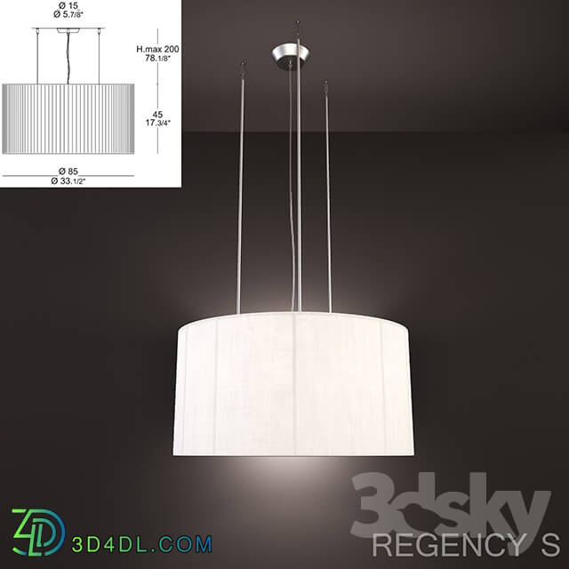 Ceiling light - Hanging lamp Leucos REGENCY S