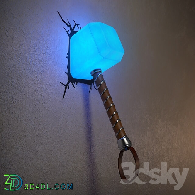 Wall light - 3D lamp _quot_Mёlnir_quot_