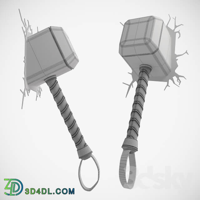 Wall light - 3D lamp _quot_Mёlnir_quot_