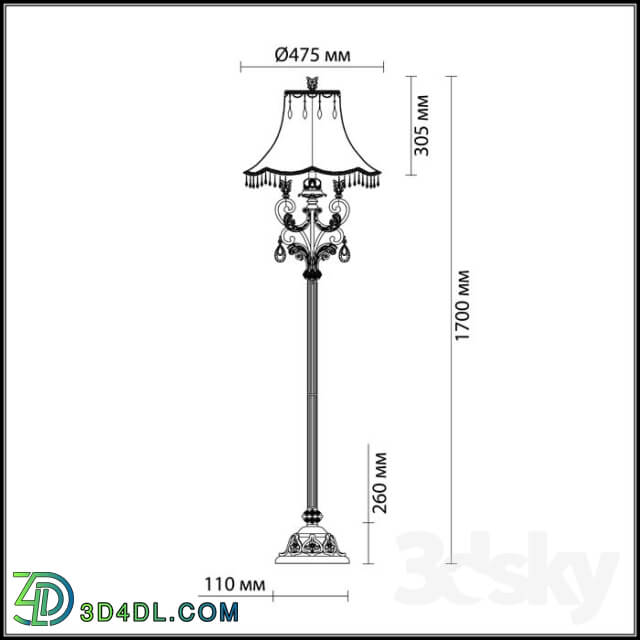 Floor lamp - Floor lamp Odeon Light 2431 _ 1F PONGA