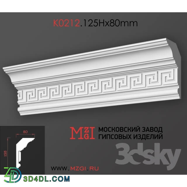 Decorative plaster - K0212.125Nx80mm