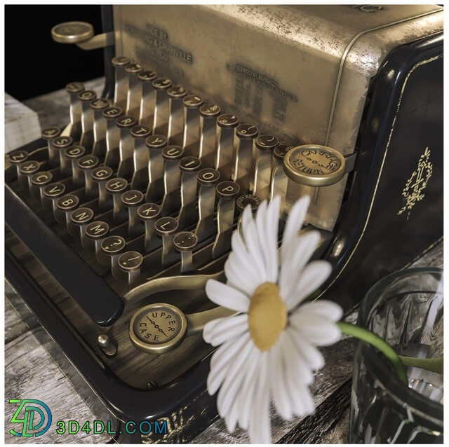 Decorative set - Mossberg _ Granville Typewriter