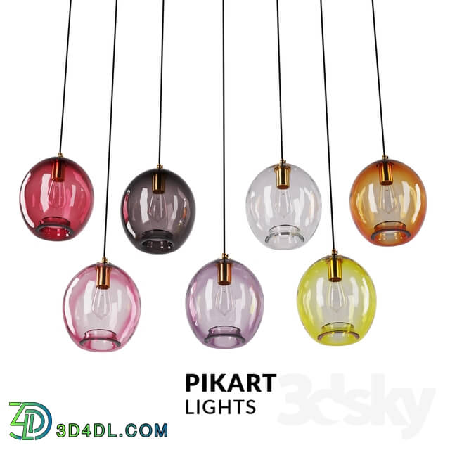 Ceiling light - Suspension Colorglass. Art. 2059. from Pikartlights