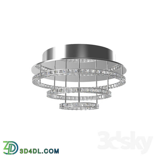 Ceiling light - 39002 LED Ceiling Light TONERIA_ 144x0_5W _LED__ Ø750_ H300_ steel_ chrome _ crystal