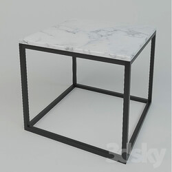 Table - Belham coffee table with marble top 