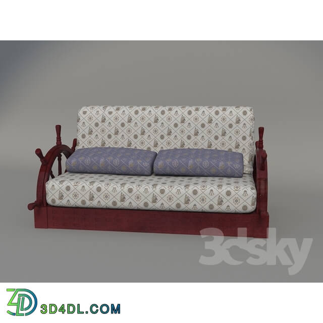 Bed - profi Sofa in the marine style