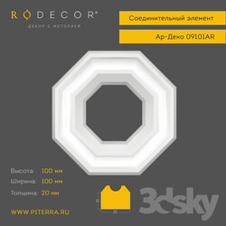Decorative plaster - Connecting element RODECOR Art Deco 09101AR 