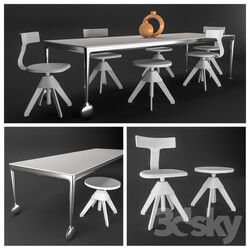 Table _ Chair - Magis Big Will Extending Table and Tuffy chair 