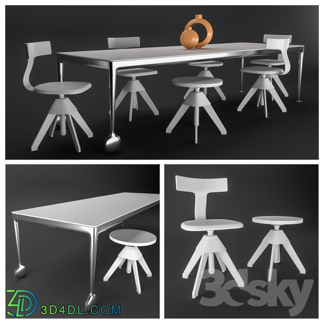 Table _ Chair - Magis Big Will Extending Table and Tuffy chair