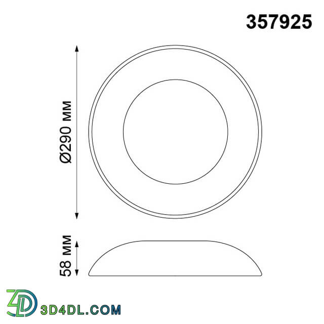 Ceiling light - Surface mounted LED lamp NOVOTECH 357925_ 357926 CAIL