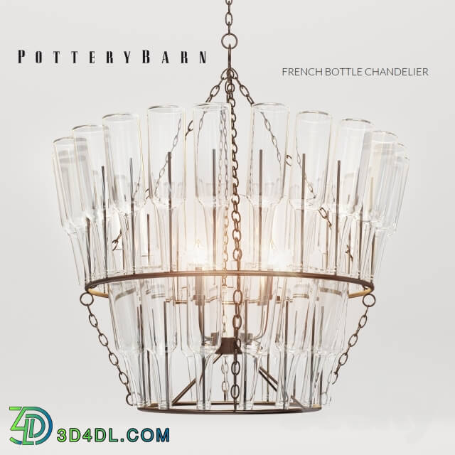 Ceiling light - Potterybarn French bottle chandelier