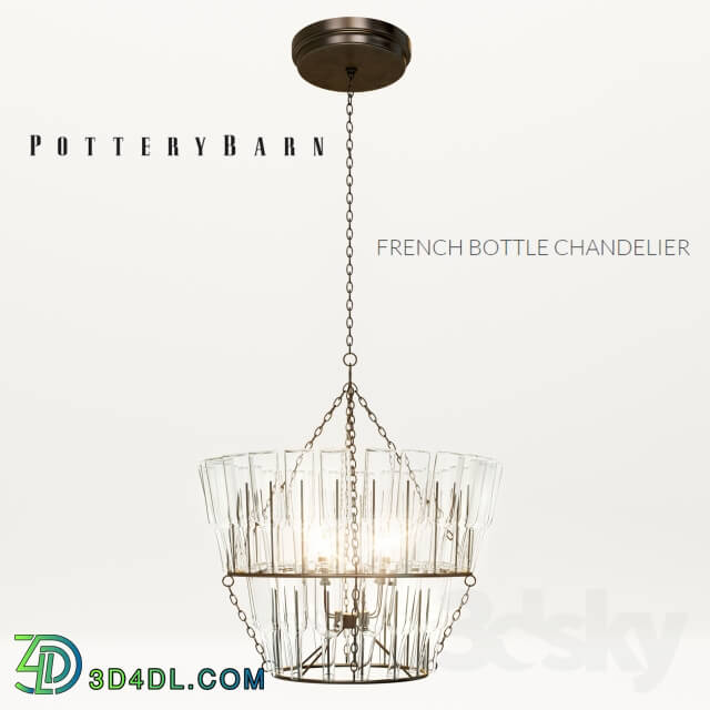 Ceiling light - Potterybarn French bottle chandelier