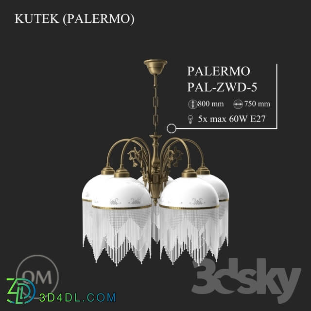 Ceiling light - KUTEK _PALERMO_ PAL-ZWD-5