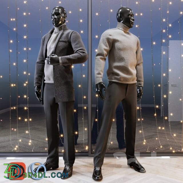 Clothes and shoes - Male mannequin set 2