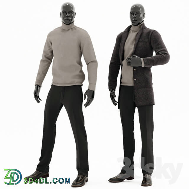 Clothes and shoes - Male mannequin set 2