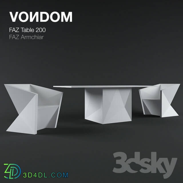 Table _ Chair - VONDOM - a table and two chairs