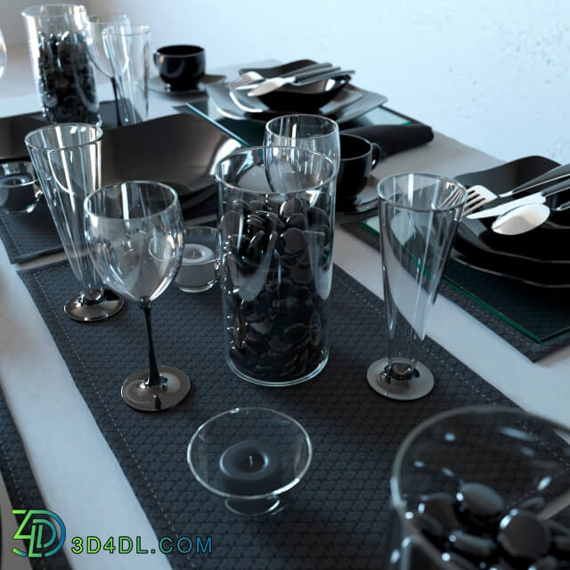 Tableware - Table service Luminarc Quadrato Black