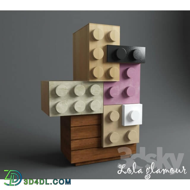 Sideboard _ Chest of drawer - Wardrobe Lola Glamour Lego