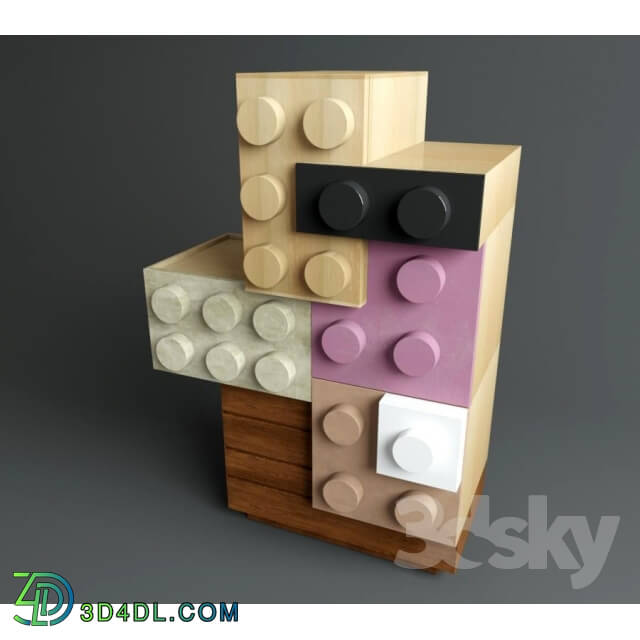 Sideboard _ Chest of drawer - Wardrobe Lola Glamour Lego