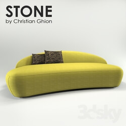 Sofa - Stone Sofa by Christian Ghion 