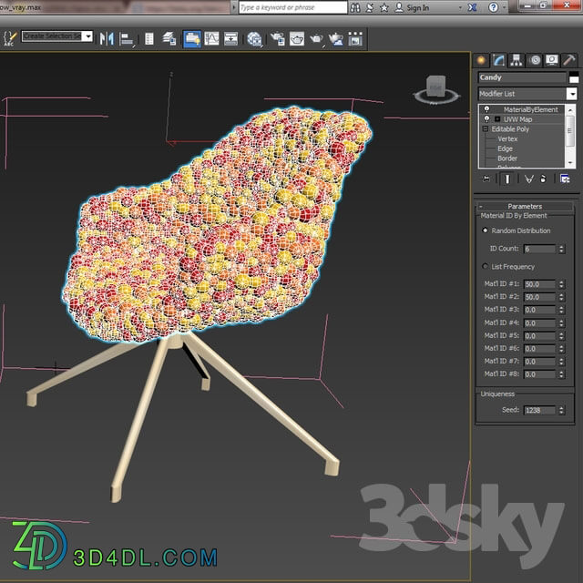 Chair - Candy Chair - red_ orange and yellow