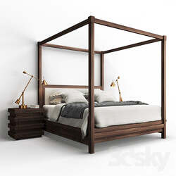 Bed - Restoration Hardware STACKED Bed and Nightstand 