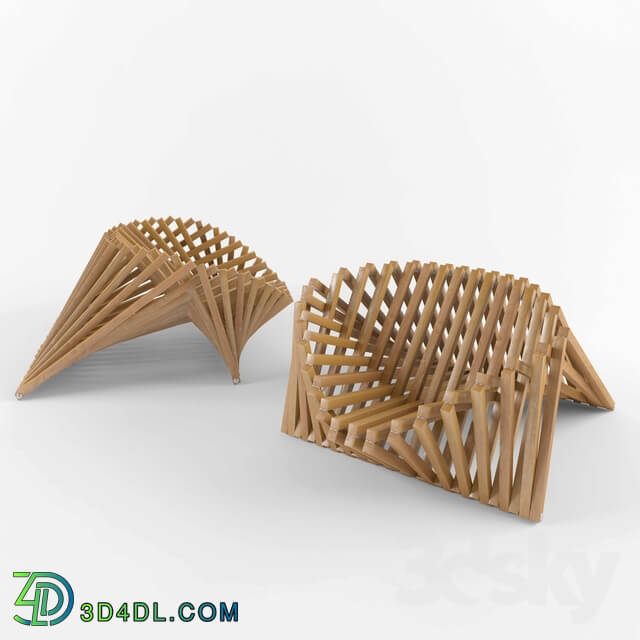 Chair - Geometrical wood chair